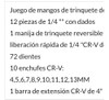 Juego De Dados Fixtec 12pc 1/4 3