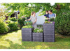 Exaco 645115-np Ergo Square Modular Raised Garden Flower Bed 3