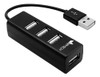 Hub Usb 4 Portas 2.0, Preto, Eu-160, App-tech 0
