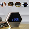 Alarma Multifunción Led Espejo Reloj Recargable W/temporizad 0