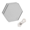 Alarma Multifunción Led Espejo Reloj Recargable W/temporizad 3