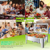 Juego De Buffet Rectangular De Platos De Rozaduras, Calentad 4