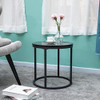 Ball & Cast Home Kitchen End Table 15.25 Dia Negro Juego De 4