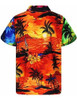 V.h.o. Camisa Hawaiana Funky Para Hombre Manga Corta Bolsill 3