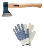 Hacha De Mano Bremen Cazador Cabo Madera Acero Y Guantes 0