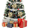 Adornos Para Arboles De Navidad Flores Artificiales-doradas 1