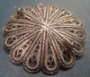 Antiguo Vintage Prendedor Broche Plata Oro Filigrana Flor 6c 5