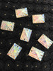 Gemas Acrílicas Rectangular 10x14 Mm Plata Tornasol X 50u!! 1