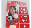 Kit Maquillaje Futbol River Plate Glitter En Pasta Stencil 0