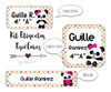 Etiquetas Escolares Imprimibles Osita Panda #1 Editables Oso 3