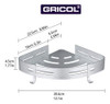 Gricol Estante De Ducha Adhesivo Esquinero Para Baera Montad 3 Gricol Estante De Ducha Adhesivo Esquinero Para Baera Montad 3
