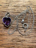 Luli Colgante Cadena Plata 925 Piedra Amatista Corazon Legit 2