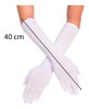 Guantes Blancos Largos Tela Cotillon Disfraz Par 40 Cm Jo495 5