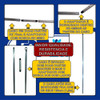 Rodo Alumínio 100cm Em Eva Duplo Resistente Profissional 1m 2