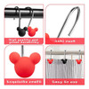 W1cwey 12pcs Black And Red Mouse Shower Curtain Hooks Rustpr 6