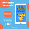 Pikachu Invitación Animada En Video Digital 3