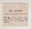 1954 Cine Argentina Mirtha Legrand Tarjeta Unica De Uruguay 1