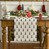 Mantel De Mesa Caminero Blanco Negro Arboles 33x182 Cm 6