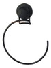 Kit Toalheiro Argola Porta Toalha Duplo Ventosa Preto Fosco 4