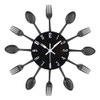 Timelike Reloj Pared Cocina 3d Cuchara / Tenedor Negro 0