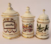 Frascos De Farmacia Antiguos, De Porcelana. Son Nueve 3