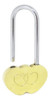 Honbay Love Lock Sin Llave, Candado Doble Corazón Grabado, 0