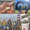 Honbay Love Lock Sin Llave, Candado Doble Corazón Grabado, 5