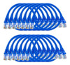 Kit 30 Und Cabo Patch Cord Cat6 - 1m Azul 0
