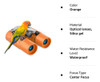 Binocular Ouyteu 20x35 Reforzados Con Goma Naranja 7