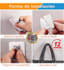 Percha Simple Autoadhesiva Gancho Curvo Baño Inoxidable X 2 2