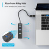 Adaptador Usb A Ethernet, 3 Puertos De Aluminio Usb 3.0 Hub 6