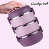 Lanchera Apilable De Acero Inoxidable De 3 Niveles 4