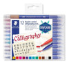 12 Marcadores Staedtler Calligraphy Doble Punta P Lettering 1