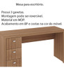 Mesa Para Escritório Me4102 Mdp Amendoa - Gran Belo 2