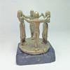 Hermosa Figura En Metal Con Base De Mármol. 0