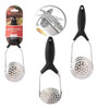 Amassador De Batatas Dobrável Legumes Espremedor Inox 29cm 2 Amassador De Batatas Dobrável Legumes Espremedor Inox 29cm 2