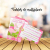 Kit Imprimible Tablas Multiplicar Varias Tematicas Editables 4