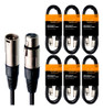 Pack X6 Cable Xlr (cannon) Microfono Balanceado - 6 Metros 0