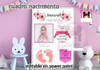 Kit Imprimible Cuadros Bebé Nacimiento V4 | Editables Ppt 4