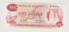 Billete Guyana One Dollar Nd (1966/92) Sin Circular 0