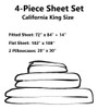 Tache 4 Piezas Super Soft Wrinkle Free Solid Cloud White Bed 1