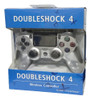 Joystick Inalámbrico Double Motor Vibration 4 Wireless Controller Plateado 1