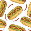 Papel De Parede Gourmet Lanchonete Cachorro Quente - Hot Dog 0