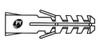 500 Unidades - Tarugo Común Sin Tope Nº4 - Marca: Fijaciones Py - Material: 100% Nylon - Para Ladrillo Macizo 0