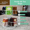 Nifty Tea Bag Spinning Carousel: 6 Compartimentos, Almacenam 2