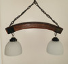 Aplique Rústico De Techo X 2 Luces - Tulipas 21 Cm 1