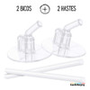 Kit De Canudos De Reposição Para Garrafinha Thermos  Novo 2u 4
