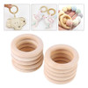 50 Anillos De Madera Natural C&iacute;rculo Sin Terminar An. 4