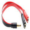 Adaptador De Audio Splitter 3.5mm A 3.5mm Micrófono Y Audio 1