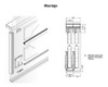 Kit Hoja Adicional Frente Placard Corredizo Aluminio Hafele 1